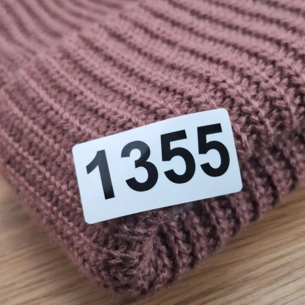 Carhartt Womens Hat Pink Pom Fleece Lined Knit Faux Fur Beanie Soft Mauve